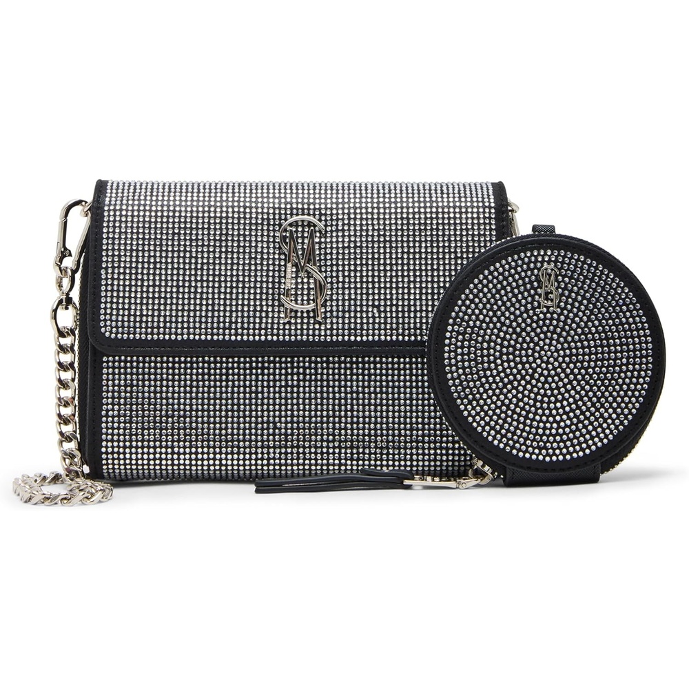 image:imageSteve Madden Womens Steve Madden Carina Wallet CrossbodyBcarinag Black Silver