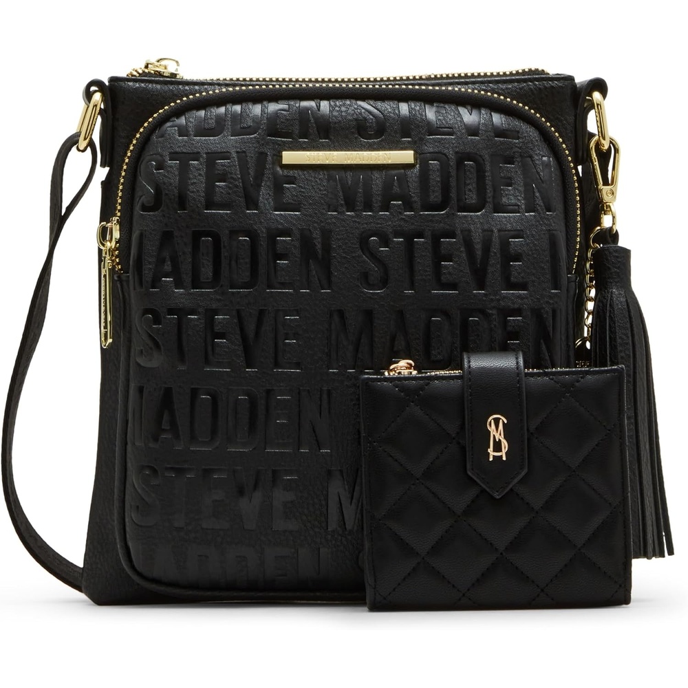 image:imageSteve Madden Womens Steve Madden Glamjem Crossbody and Wallet SetBlack