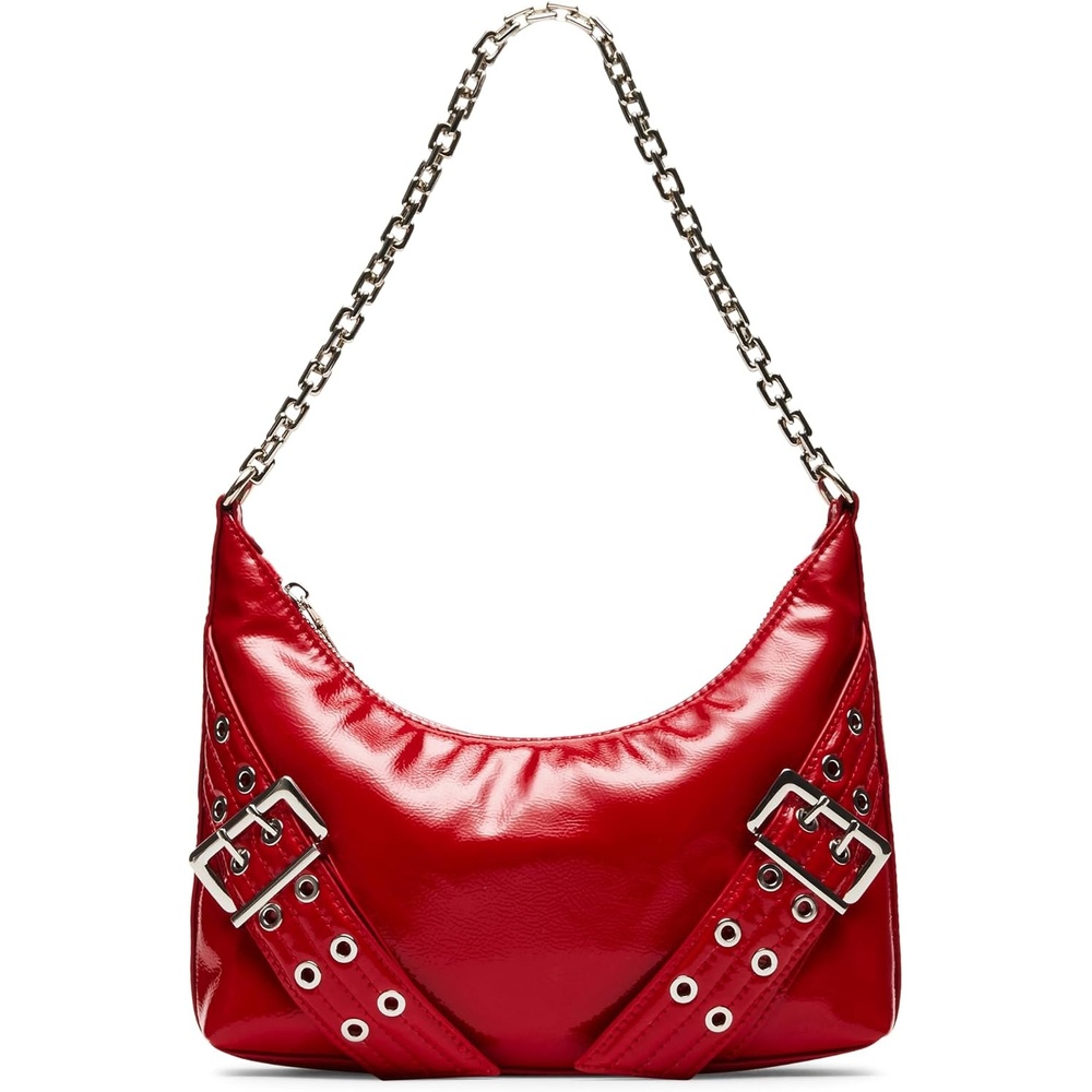 image:imageSteve Madden Womens Steve Madden Graya Roller Buckle Shoulder BagRed
