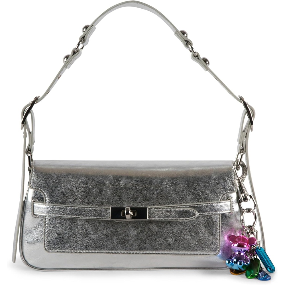image:imageSteve Madden Womens Steve Madden Halston Belted Shoulder BagSilver