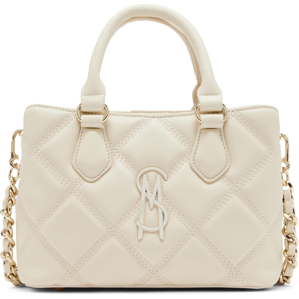 image:imageSteve Madden Womens Steve Madden Mickey Quilted Top Handle CrossbodyIvory
