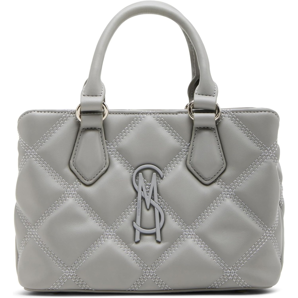 image:imageSteve Madden Womens Steve Madden Mickey Quilted Top Handle CrossbodyLight Grey