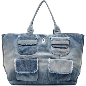 Steve Madden Banisia-D Xl Cargo Pocket Tote(Denim)