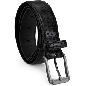 Steve Madden Boys’ Belt for Kids(Black/Perforated)