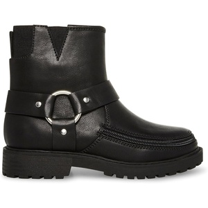 Steve Madden Girls Shoes Adaptive Molly Motorcycle Boot(Black)