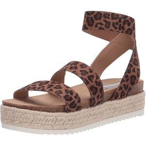 Steve Madden Girls Shoes Kimmie Espadrille Wedge Sandal(Leopard)