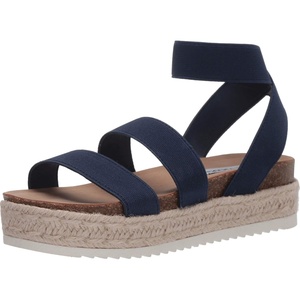 Steve Madden Girls Shoes Kimmie Espadrille Wedge Sandal(Navy)