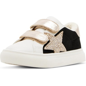 Steve Madden Girls Shoes Rezume Sneaker(Black/Gold Rhinestone)
