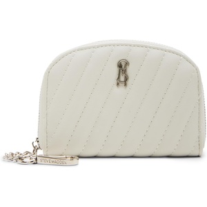 Steve Madden Jadez-H Diagonal Quilted Dome Cardholder(Chalk)