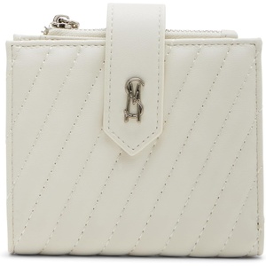 Steve Madden Jem-H Diagonal Quilted Bifold Cardcase(Chalk)