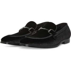 Steve Madden Mens Aahron(Black Velvet W/Silver Bit)