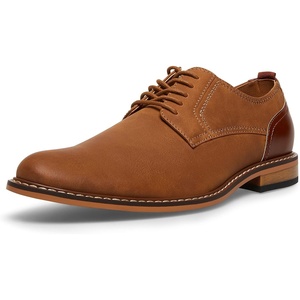 Steve Madden Men’s M-Allou Lace-Up Leather Oxford(Cognac)
