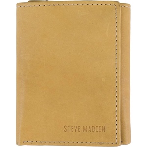 Steve Madden Men’s RFID Leather Trifold Wallet with Id Window