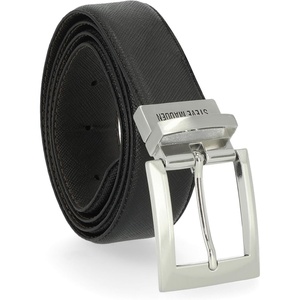 Steve Madden Men’s Reversible Men’s Dress Casual Every Day Leather Belt(Black/Brown (Reversible – Saffiano))