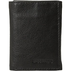 Steve Madden Men’s Rfid Trifold Wallet With Id Window(Black/Smooth Grain)