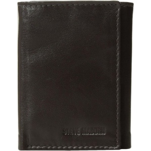 Steve Madden Men’s Rfid Trifold Wallet With Id Window(Brown)