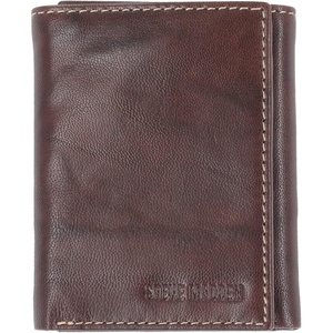 Steve Madden Men’s Rfid Trifold Wallet With Id Window(Brown (Antique))