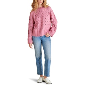 Steve Madden Women’s Steve Madden Apparel Sonora Sweater(Pink)