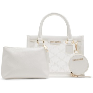 Steve Madden Women’s Steve Madden Bcelene Clear Box Bag W/Pouch(White)