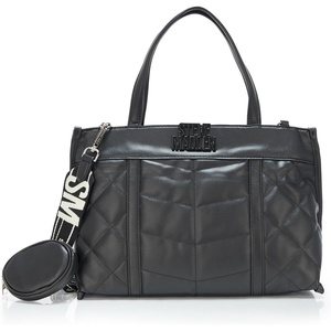 Steve Madden Women’s Steve Madden Belia Chevron Quilted Satchel(Black)