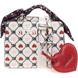 Steve Madden Womens Steve Madden Bevelyn Convertible Crossbody BagCrossbody(White/Hearts Multi)