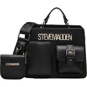 Steve Madden Women’s Steve Madden Bevelyn Utility Pocket Convertible Crossbody Bag(Black)