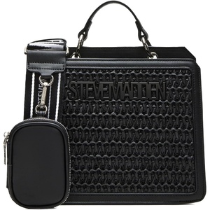 Steve Madden Women’s Steve Madden Bevelyn-s Structured Satchel(Black)