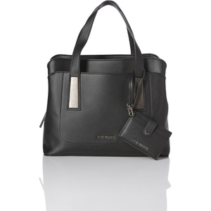 Steve Madden Women’s Steve Madden Bgrammer Top Handle Satchel With Card Case(Black)