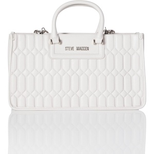 Steve Madden Women’s Steve Madden Bjover Quiled Satchel(Chalk)
