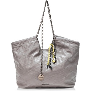 Steve Madden Women’s Steve Madden Bkenz Patent Quilted Tote(Gravity Grey)