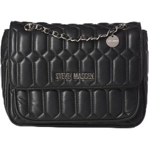 Steve Madden Women’s Steve Madden Bniles Quilted Flap Crossbody(Black)