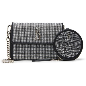 Steve Madden Women’s Steve Madden Carina Wallet Crossbody(Bcarinag Black Silver)