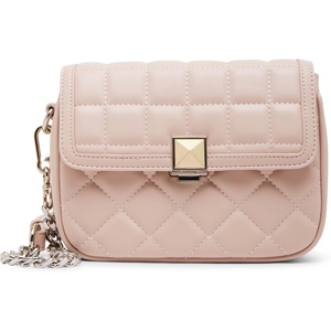 Steve Madden Women’s Steve Madden Carla Mixed Quilt Flap Crossbody(Light Pink)