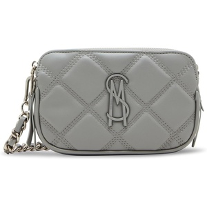 Steve Madden Women’s Steve Madden Daisy Quilted Double Zip Crossbody(Light Grey)