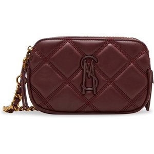 Steve Madden Women’s Steve Madden Daisy Quilted Double Zip Crossbody(Wine)