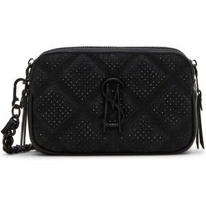 Steve Madden Women’s Steve Madden Daisy-r Quilted Double Zip Crossbody With Stones(Black)