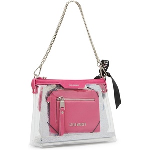 Steve Madden Women’s Steve Madden Dominic Clear Pouch With Card Case Gift Set(Hot Pink)