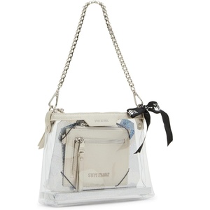 Steve Madden Women’s Steve Madden Dominic Clear Pouch With Card Case Gift Set(Silver)