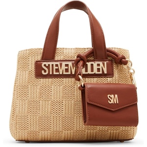 Steve Madden Women’s Steve Madden Flores Raffia Mini Tote(Cognac)