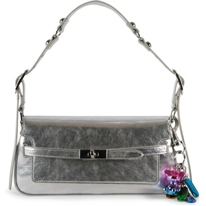 Steve Madden Women’s Steve Madden Halston Belted Shoulder Bag(Silver)