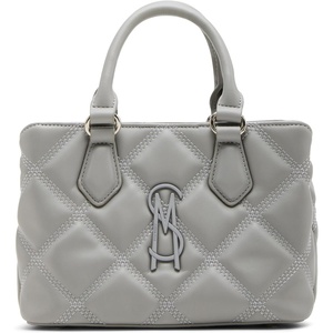 Steve Madden Women’s Steve Madden Mickey Quilted Top Handle Crossbody(Light Grey)