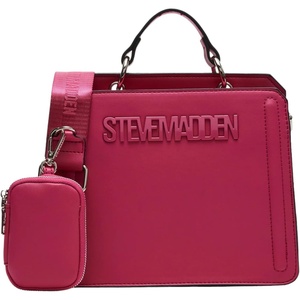 Steve Madden womens Steve Madden Bevelyn Convertible Crossbody Bag(Fuchsia)