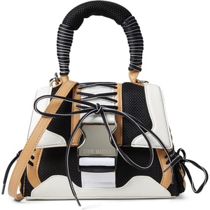 Steve Madden womens Steve Madden Diego Top Handle Crossbody(Black/Tan)
