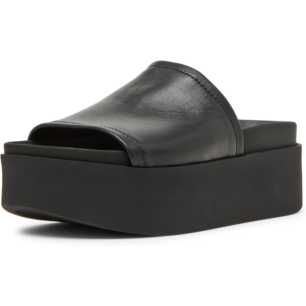 image:imageSteve Madden Womens Arwen Wedge SandalBlack Leather