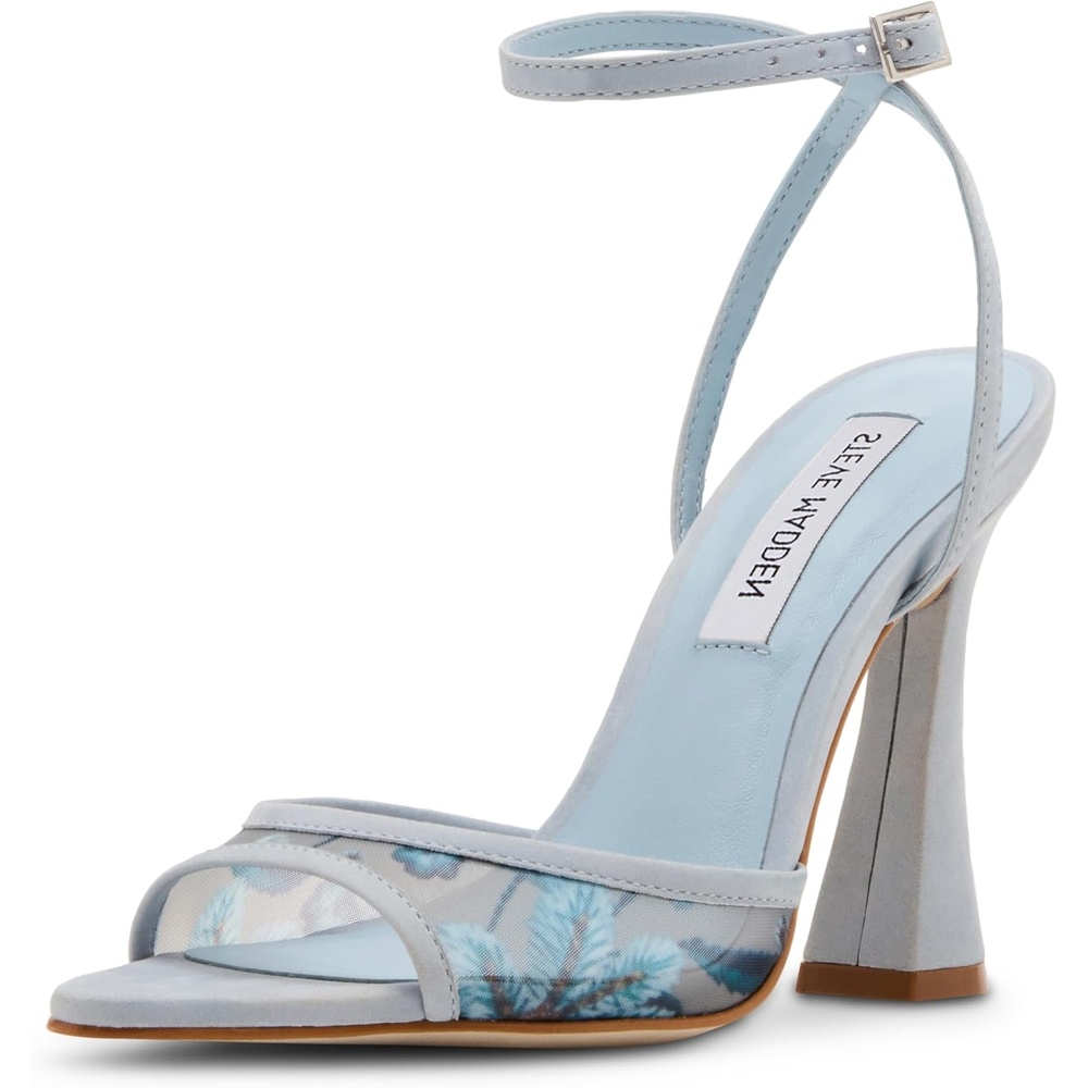 image:imageSteve Madden Womens Beki Heeled SandalLight Blue Mesh