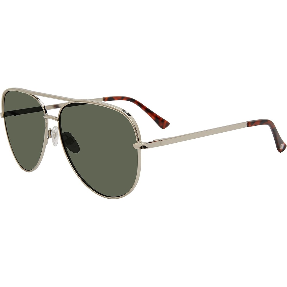 image:imageSteve Madden Womens Dante SunglassesShiny SilverSolid Green