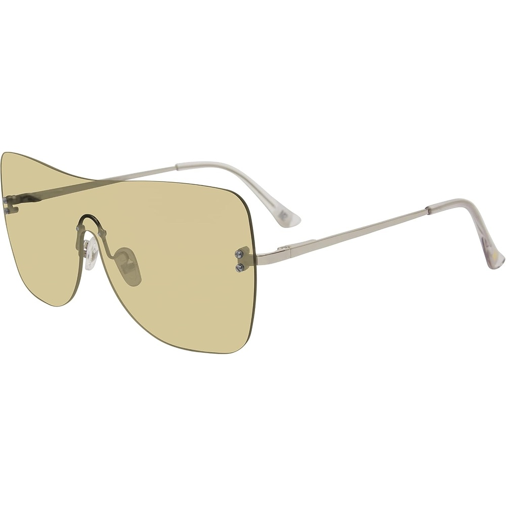 image:imageSteve Madden Womens Female Sunglasses Style Bentley ShieldShiny SilverSilver Mirrored