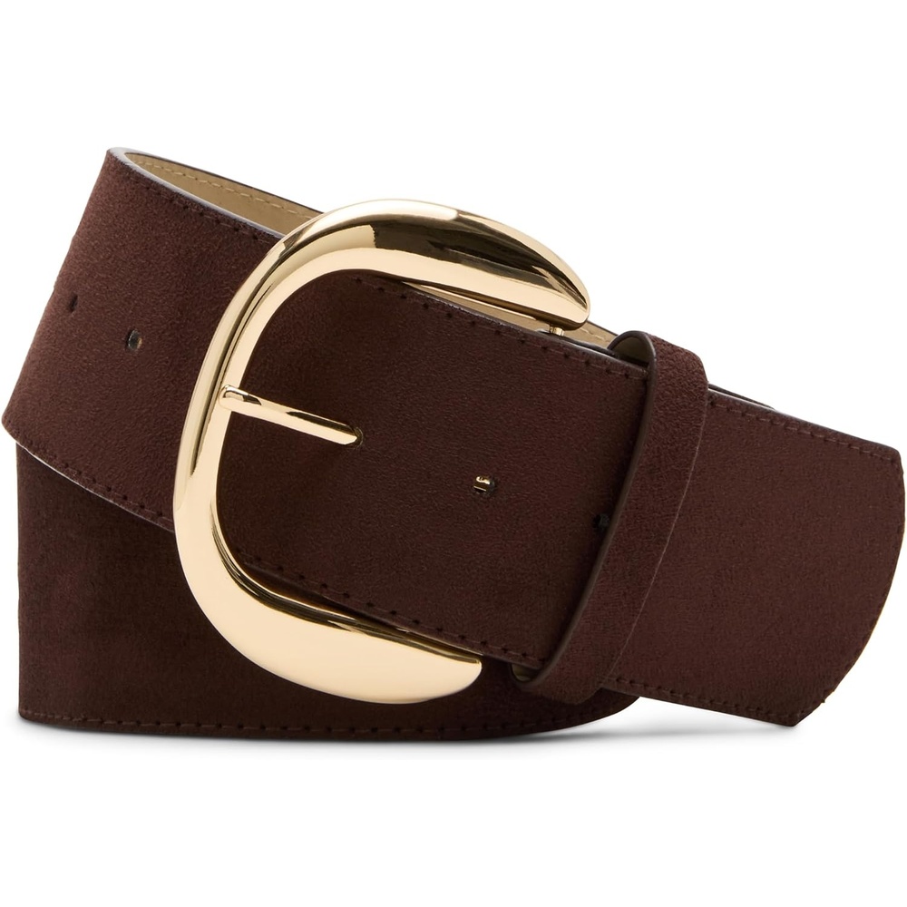 image:imageSteve Madden Womens Wide Faux Suede BeltChocolate