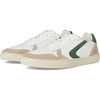 White/Green Leather