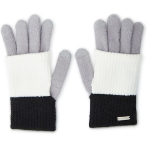 Steve Madden CLOCKBLOCK Knit Long Cuff Magic Gloves(Black Multi)